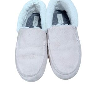 OluKai Ku'una Women's Pink Slippers Size US 7 Shearling,‎ Comfy, Rubber Soles,